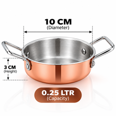 Pradeep Triply Fry Pan with Copper 2 Handles
