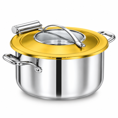 Triply Chafer with Gold Lid | Soft-Close Lid & Casting Handles