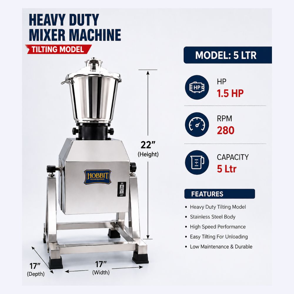 Heavy Duty Mixer Machine (Tilting Model)