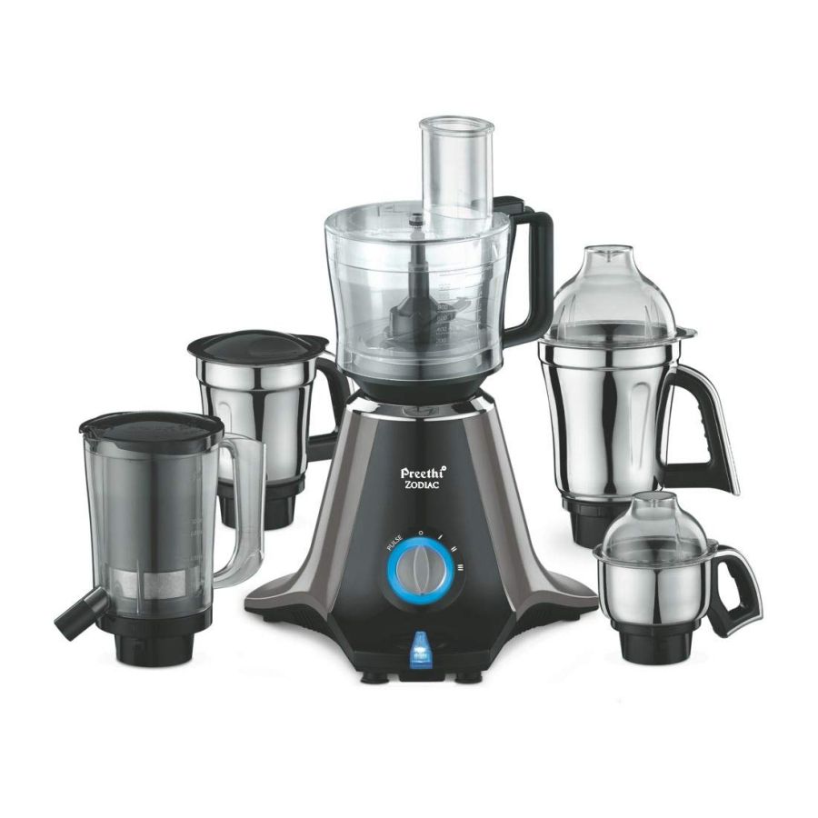 Preethi Mixer Grinder ZODIAC Juicer MG218 - 5 Jars 750 Watt